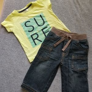 3/$15 Jeans and shirt. Like new.